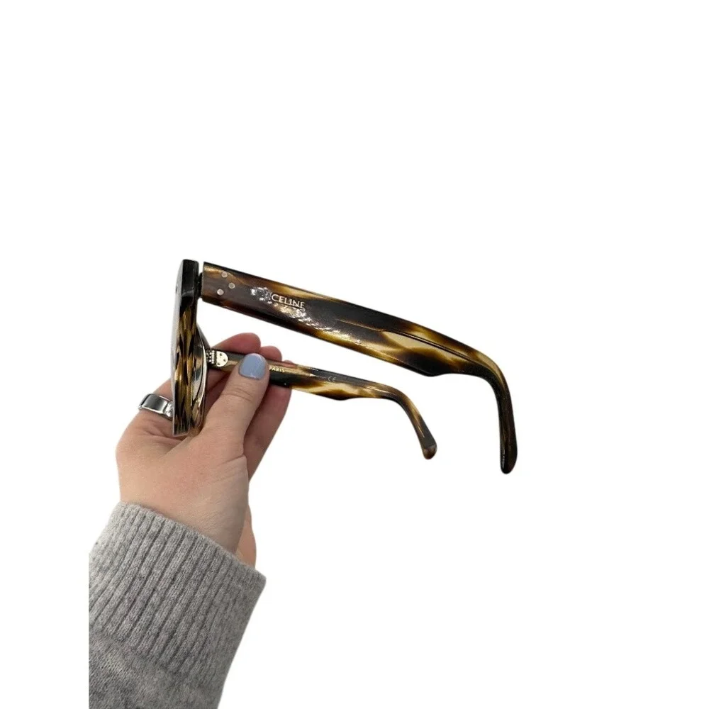 Celine Paris Tortoiseshell Square Optical Glasses Frames TF02113695 Made Italy